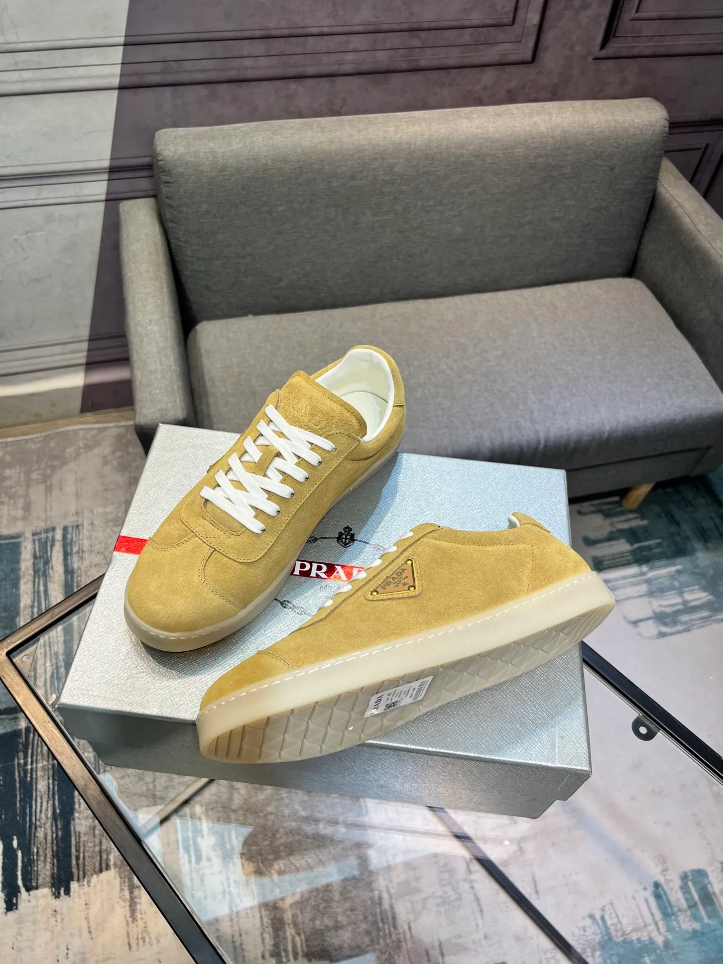Men's shoes 💰540 [PRADA] Men's shoes are popular in the counter, official website synchronization, 1 high-quality shipment ✔️ Original frosted cowhide + cowhide lining, 1🆚1 replica, original sole, 38-45 (45 customized, non-refundable)